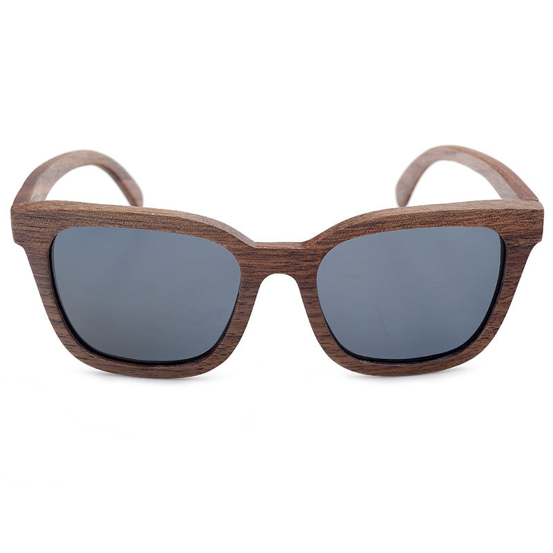 Oversized Wooden Retro Sunglasses