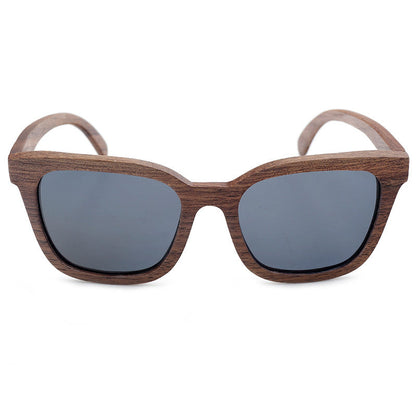 Oversized Wooden Retro Sunglasses