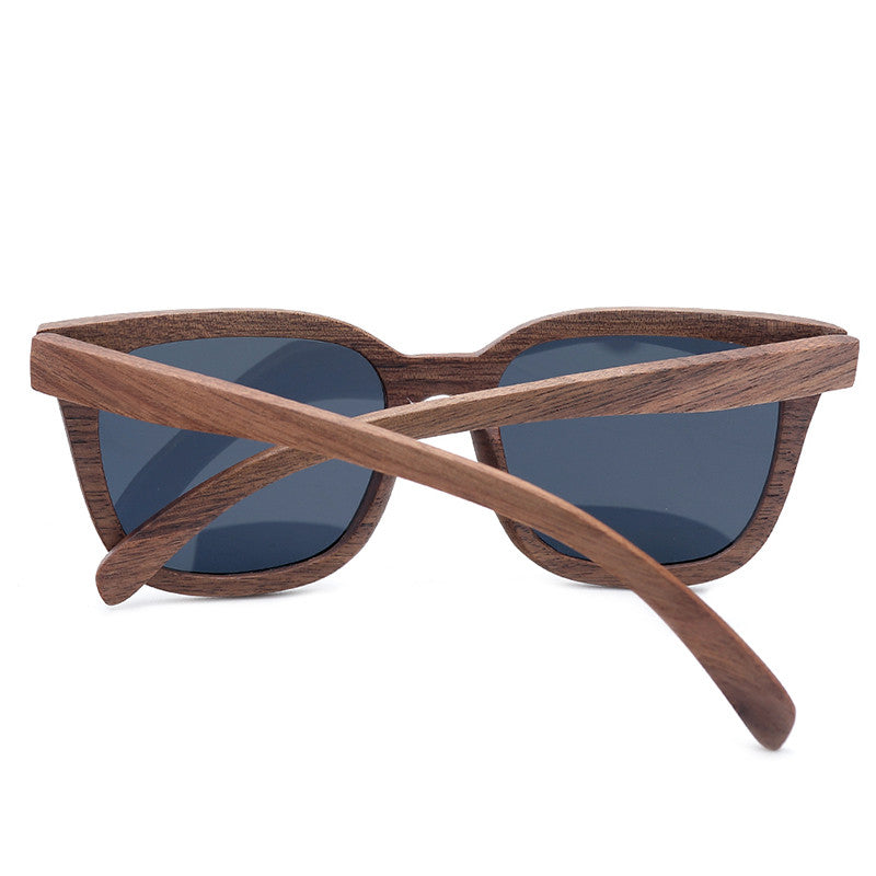 Oversized Wooden Retro Sunglasses