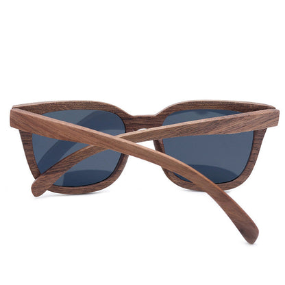 Oversized Wooden Retro Sunglasses