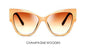 Gradient Points Cat Eye Sunglasses